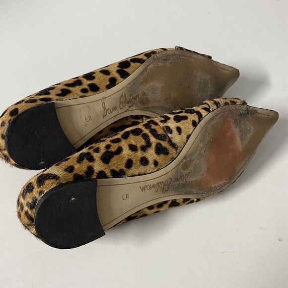 Sam Edelman Sonja Ballet Flat Brown Leopard Animal Calf Hair Leather Buc… - Picture 8 of 8